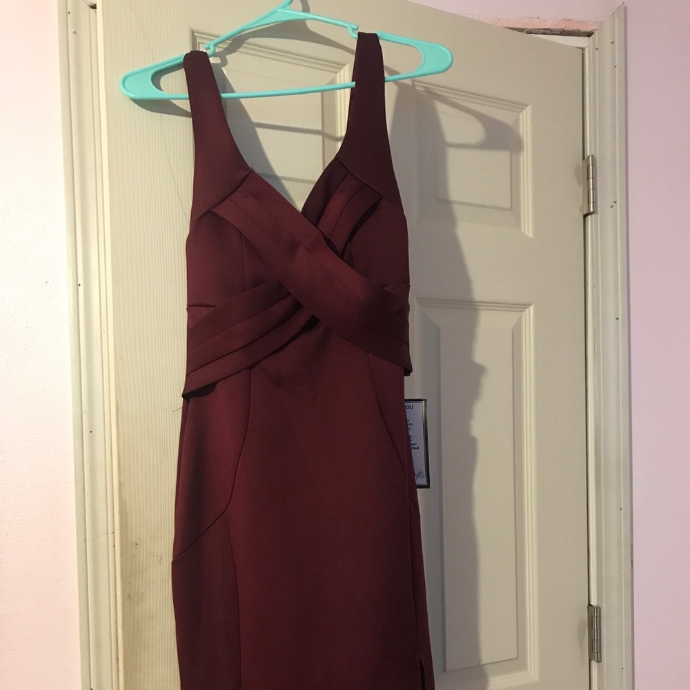 Long Burgundy Formal Dress
